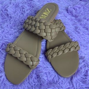 Tan Braided Sandals